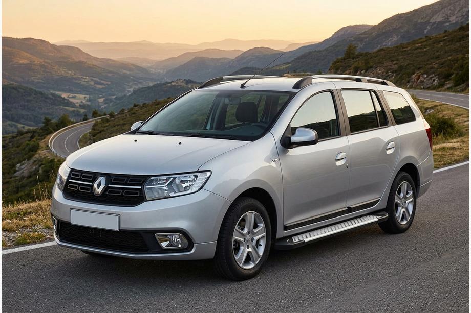 Renault Logan MCV 2013-2022 Progi boczne Allmond Grey (2 szt., aluminium) Image