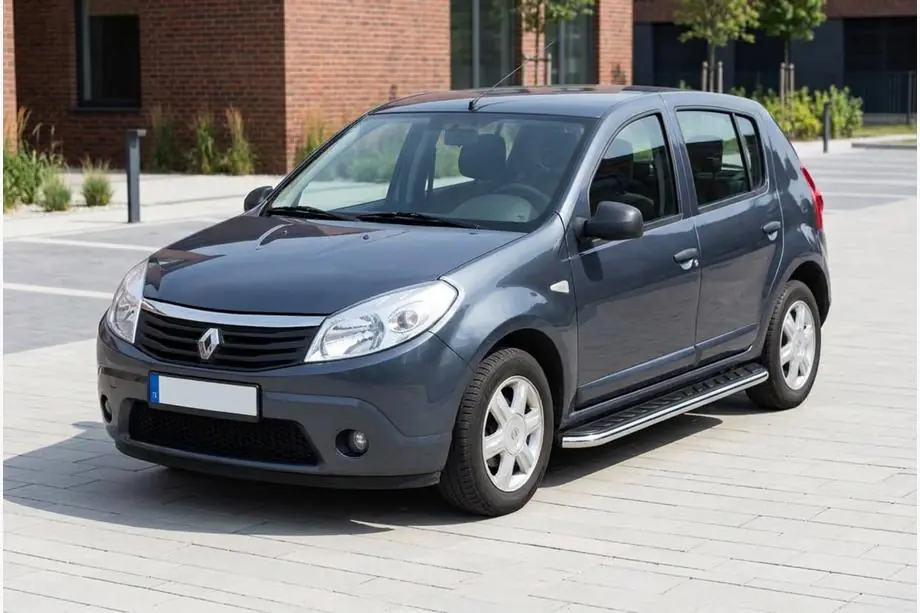 Renault Sandero 2007-2013 Progi Boczne Maydos V1 (2 szt., Aluminium i Stal Nierdzewna) Image