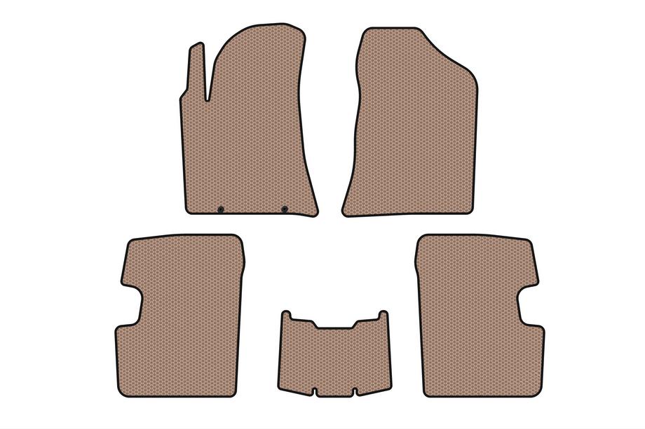 BYD F3 2013-2015 Gumowe dywaniki Carsuit (SD, beżowe) Image