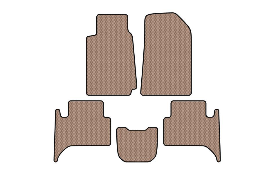 Chevrolet Trailblazer 2012-2019 Gumowe dywaniki Carsuit (2 rzędy, beżowe) Image