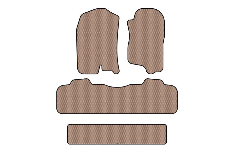 Chevrolet Tahoe 2007-2014 Dywaniki Gumowe Carsuit (3 Rzędy, 2007-2014, Beżowe) Image