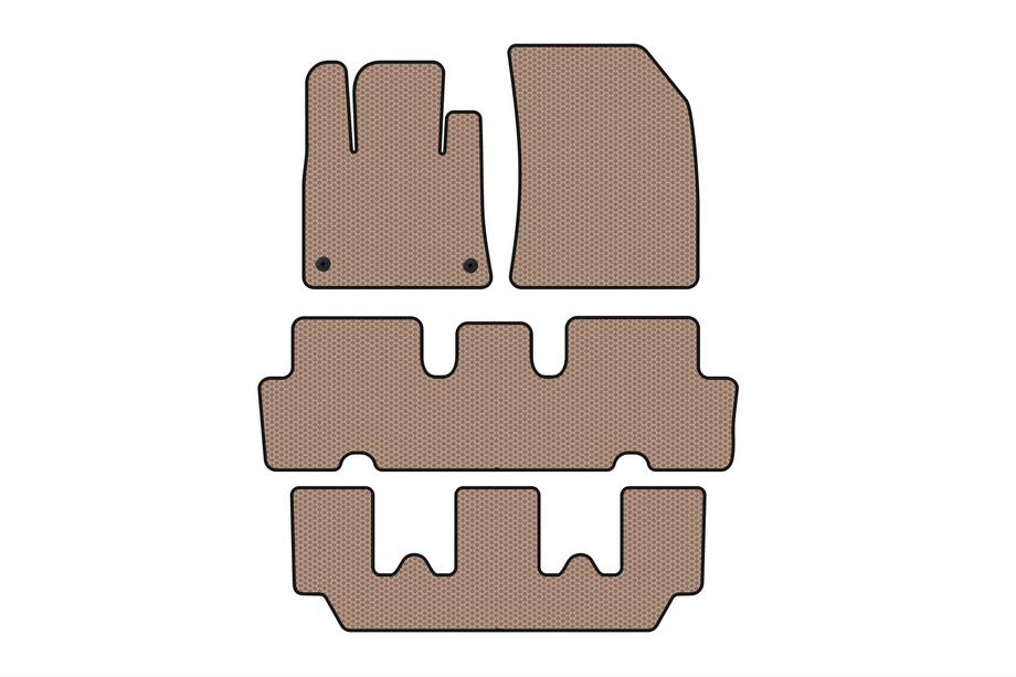 Citroen C-4 Picasso 2013–2022 Gumowe Dywaniki Carsuit V1 (3 Rzędy, Beżowe) Image