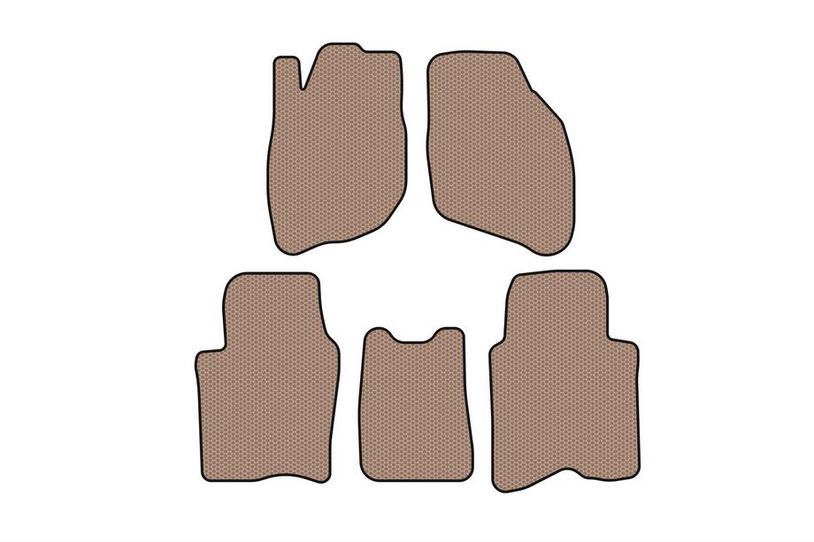 Honda City 2002-2008 Gumowe dywaniki Carsuit (SD, beżowe) Image