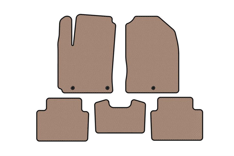 Hyundai Kona 2017-2023 Gumowe dywaniki Carsuit (2017-2020, Benzyna, beżowe) Image