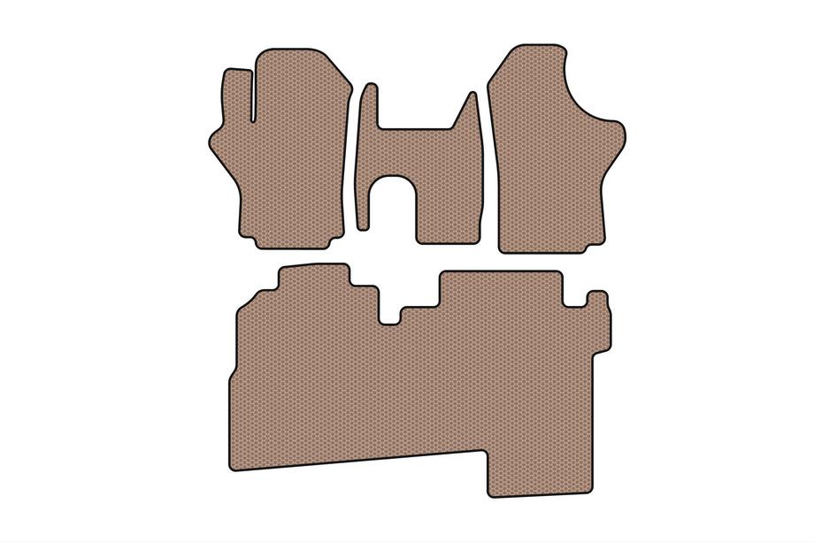 Hyundai H200, H1, Starex 1998-2007 Dywaniki gumowe Carsuit (2004-2007, 2 rzędy, 8-osobowy, beżowe) Zdjęcia 1