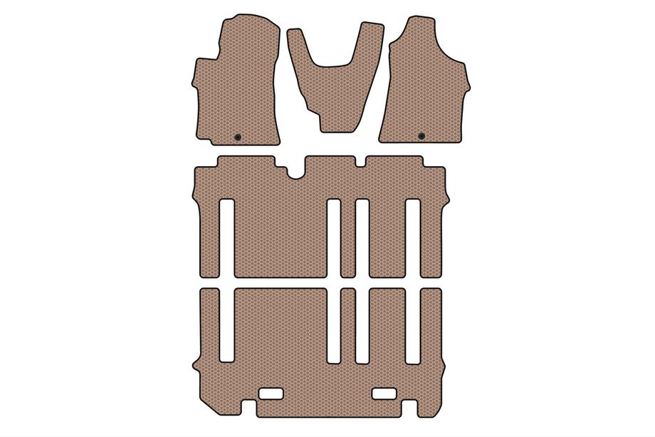 Hyundai H300, H1, Starex 2008-2020 Gumowe dywaniki Carsuit (caly wnetrze, bezowe) Image