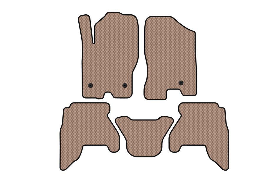 Nissan Pathfinder R51 2005-2014 Gumowe dywaniki samochodowe Carsuit V1 (2 rzędy, beżowe, 2010-2014) Image