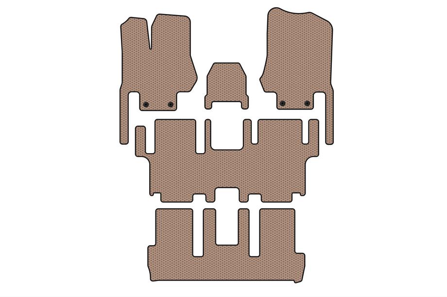 Nissan Quest 2011-2017 Gumowe dywaniki Carsuit (3 rzędy, 7-osobowy, beżowe) Zdjęcia 1
