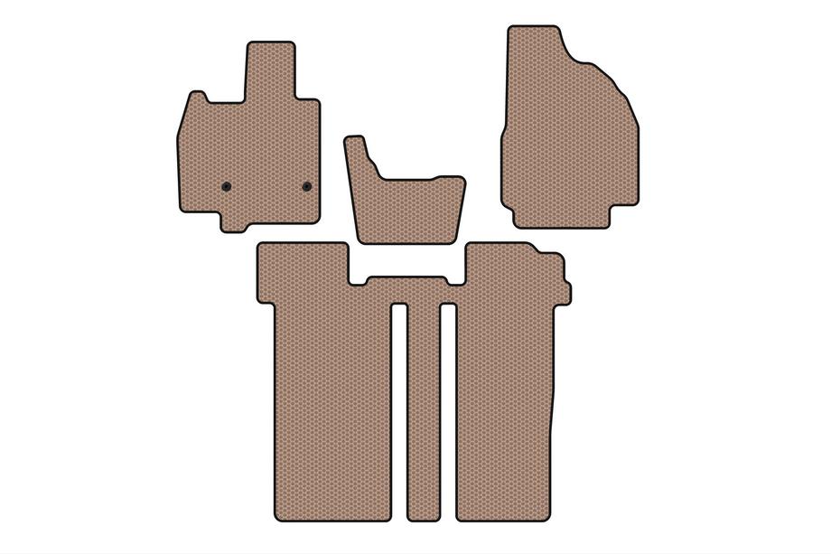 Toyota Previa 2006-2019 Gumowe dywaniki Carsuit (2 rzędy, 6-osobowy, beżowe) Image