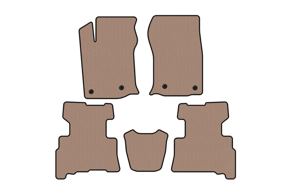 Toyota 4Runner 2009-2024 Dywaniki gumowe Carsuit (2 rzędy, 2014-2024, 7-osobowy, beżowe) Image