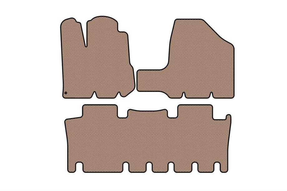 Toyota Sienna 2003-2009 Gumowe dywaniki Carsuit (2 rzędy, beżowe) Zdjęcia 1