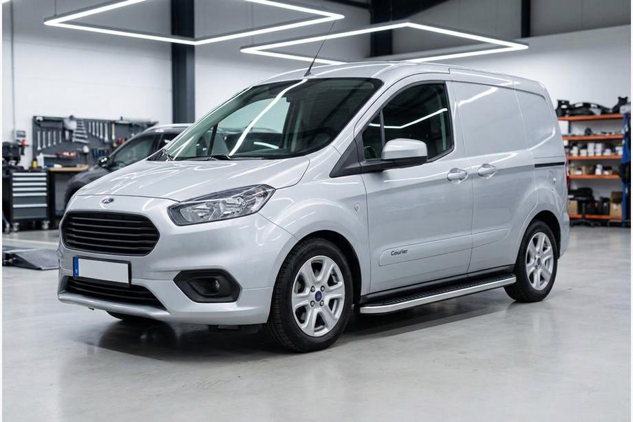 Ford Courier 2014-2023 Progi Boczne Tayga Grey (2 szt., Aluminium) Image