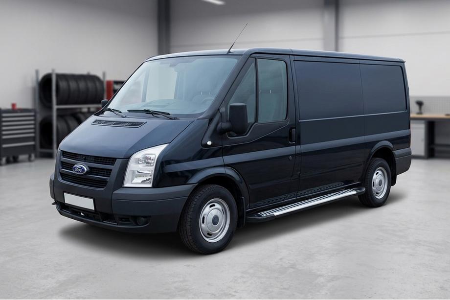 Ford Transit 2000–2014 Progi Boczne Line (2 szt., Aluminium) Image