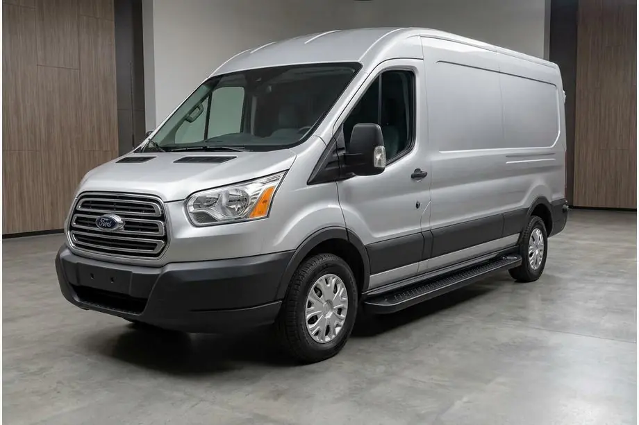 Ford Transit 2014- Progi Boczné Allmond Black (2 szt., Aluminium) Image