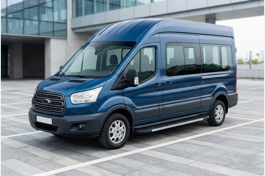 Ford Transit 2014- Progi Boczné Duru (2 szt., Aluminium) Image