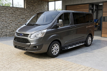 Ford Custom 2013-2022 Progi Boczné Sunrise (2 szt., Aluminium) Długa Baza zdjęcia 1
