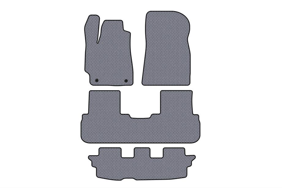 Toyota Highlander 2008-2013 Gumowe Dywaniki Carsuit (2 Rzędy, Szare) Image