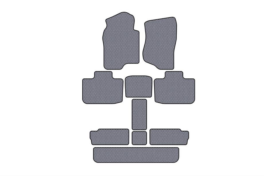 Cadillac Escalade 2007-2014 Gumowe dywaniki Carsuit (3 rzędy, szare) Image