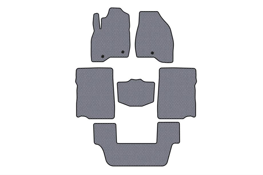 Ford Explorer 2011-2019 Dywaniki gumowe Carsuit (2017-2019, 3 rząd, 7-osobowy, szary) Zdjęcia 1
