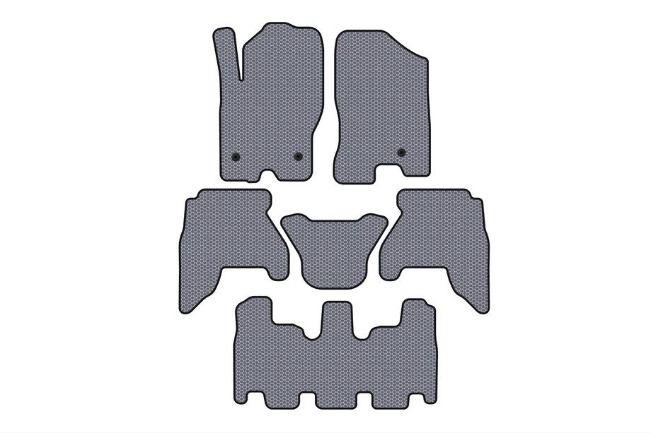 Nissan Pathfinder R51 2005-2014 Gumowe dywaniki samochodowe do wnętrza Carsuit V1 (3 rzędy, szare, 2010-2014) Image