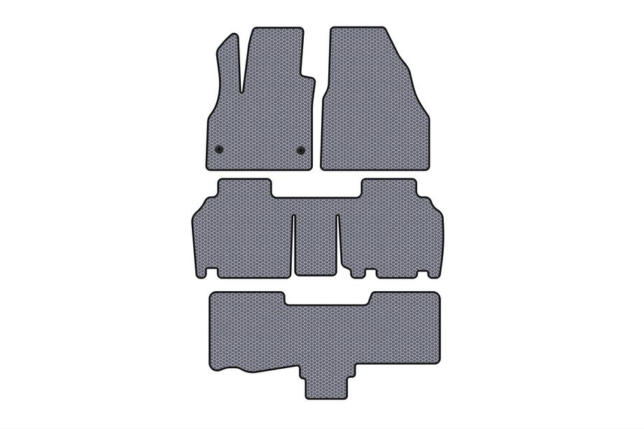 Renault Kangoo 2008–2020 Dywaniki gumowe Carsuit (3 rzędy, 5-drzwiowy/7-osobowy, szary) Image