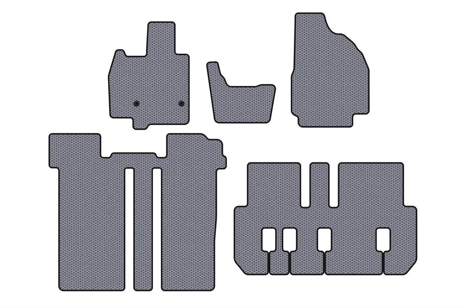 Toyota Previa 2006-2019 Gumowe dywaniki Carsuit (3 rzędy, 6-osobowy, szary) Image