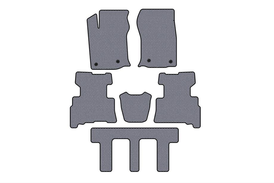 Toyota 4Runner 2009-2024 Dywaniki gumowe Carsuit (3 rzędy, 2014-2024, 7-osobowy, szary) Image