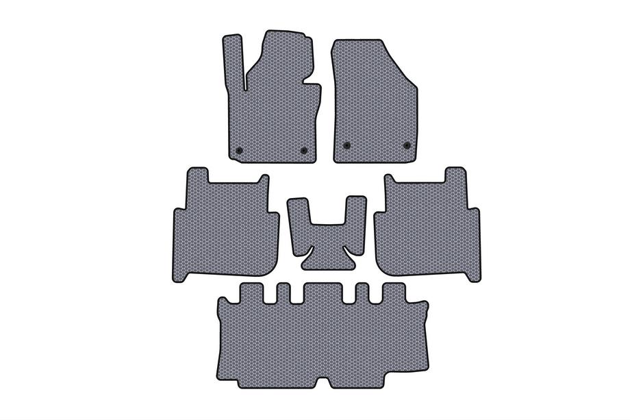 Volkswagen Touran 2003-2010 Dywaniki gumowe Carsuit (3 rzędy, 2006-2010, 7-osobowy, szary) Image
