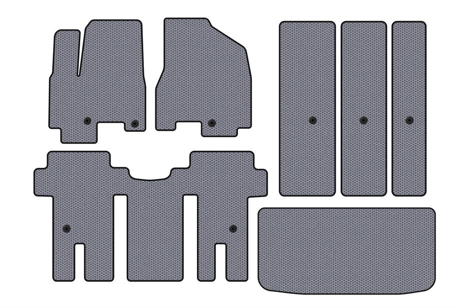 Kia Carnival 2014-2020 Dywaniki Gumowe Carsuit (Komplet, Szary) Image
