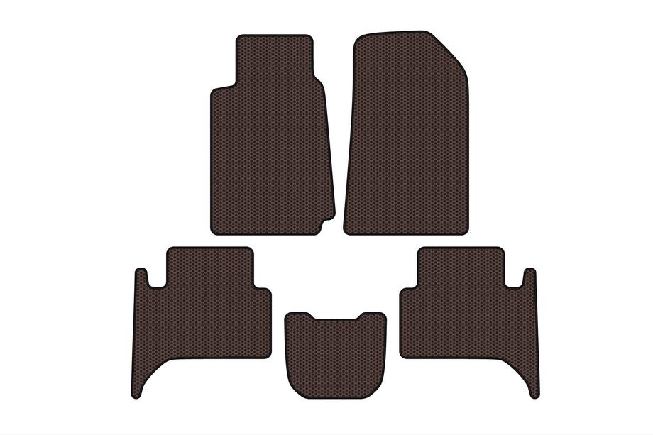 Chevrolet Trailblazer 2012-2019 Gumowe dywaniki Carsuit (2 rzędy, brązowe) Image