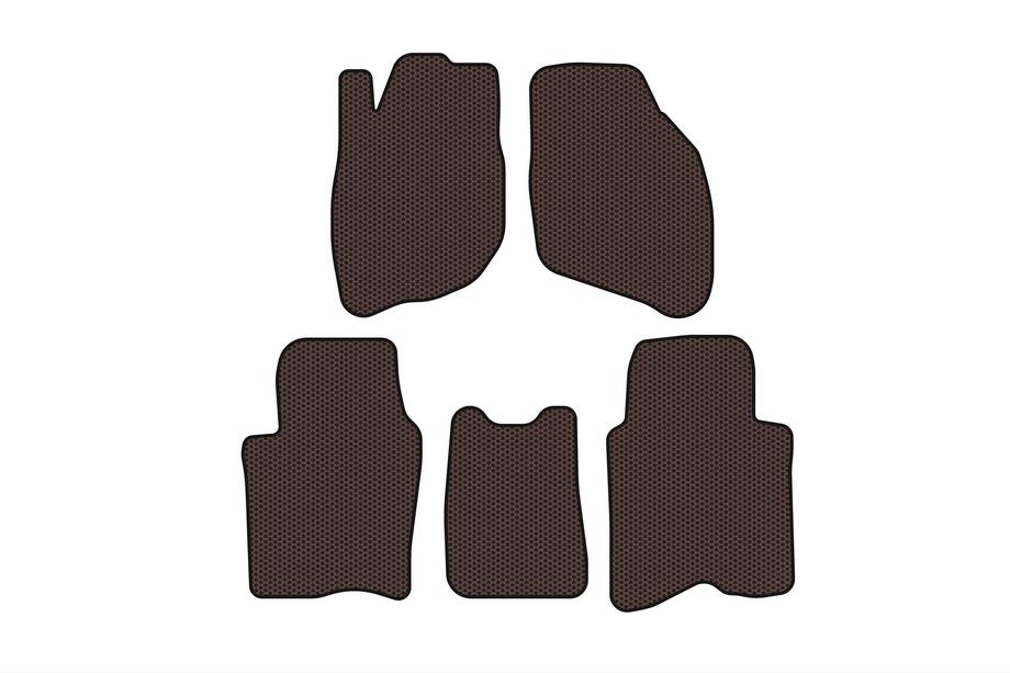 Honda City 2002-2008 Gumowe Dywaniki Carsuit (SD, Brązowe) Image