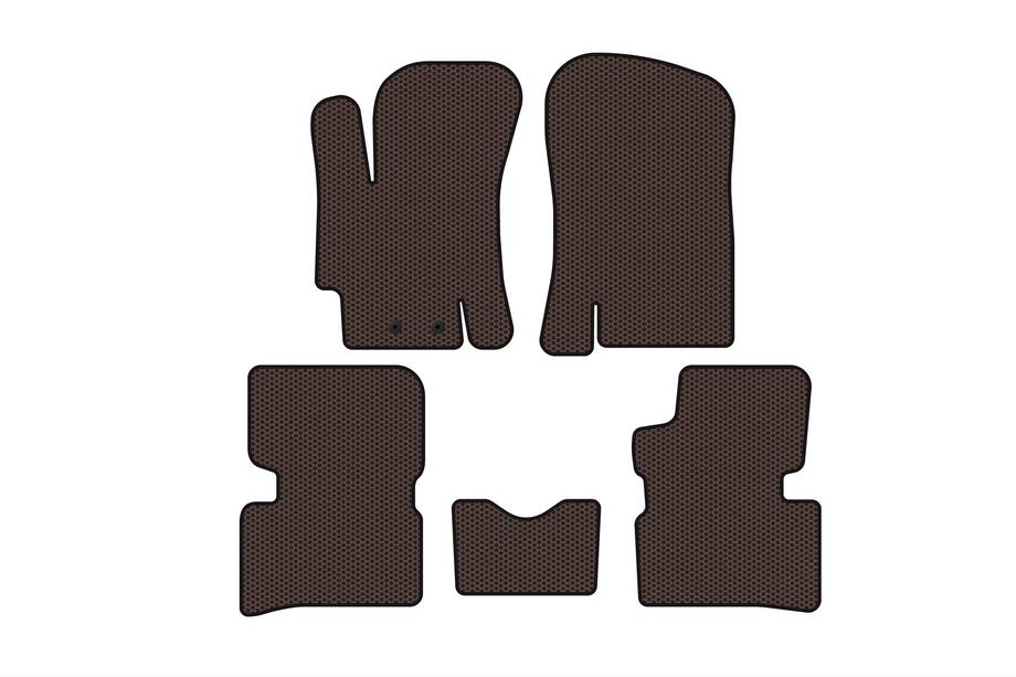 Hyundai Accent 2006-2010 Gumowe Dywaniki Carsuit (SD, Brązowe) Zdjęcia 1