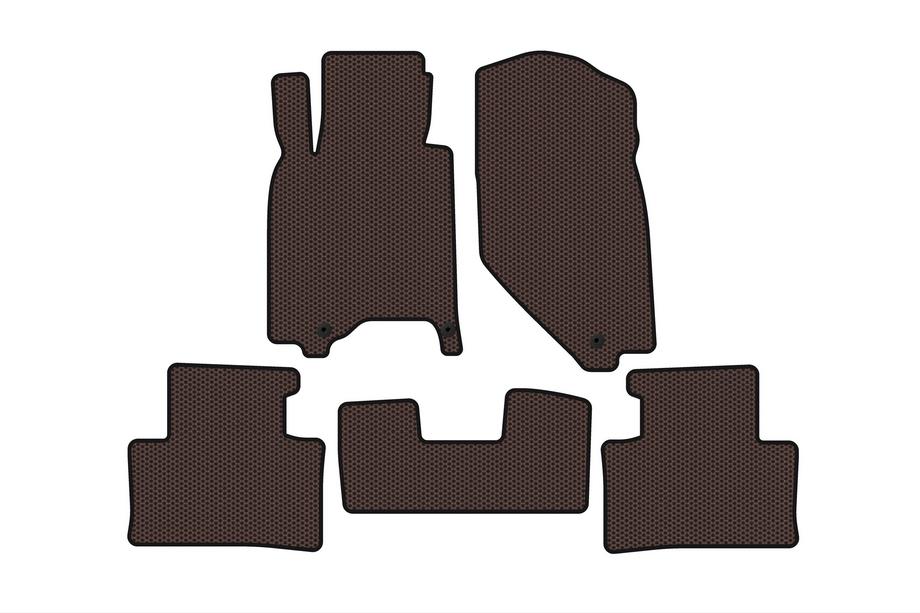 Infiniti G25/G35/37 (V36/CV36) 2006-2015 Gumowe dywaniki Carsuit (G37 X, SD, brązowe) Zdjęcia 1