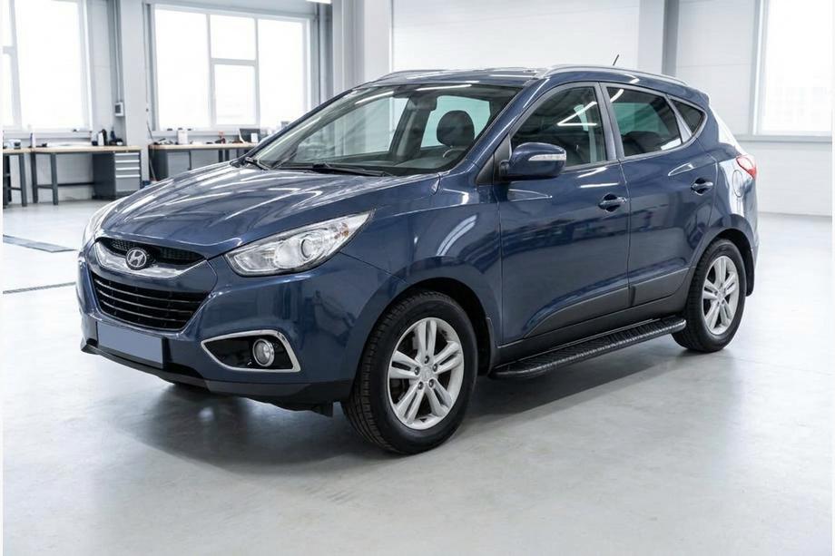 Hyundai IX-35 2010-2015 Progi Boczné Bosphorus Black (2 szt., Aluminium) Image