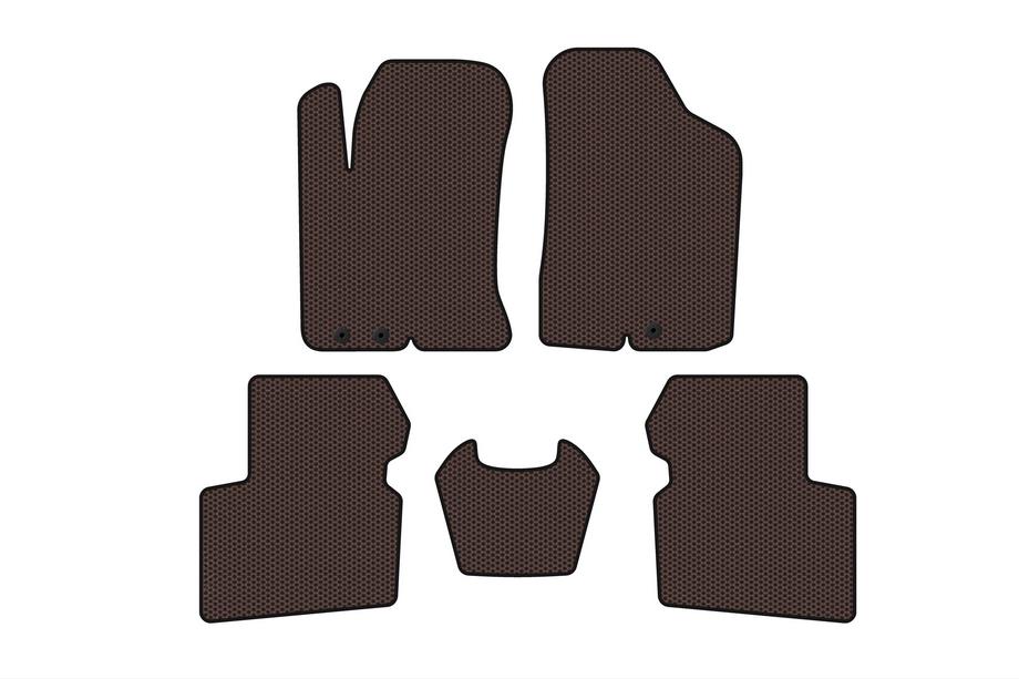 Kia Cerato 2 2010-2013 Gumowe Dywaniki Carsuit (SD, Brązowe) Image