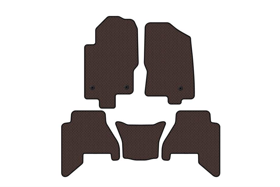 Nissan Pathfinder R51 2005-2014 Dywaniki gumowe Carsuit V2 (2 rzędy, Brązowe, 2010-2014) Image