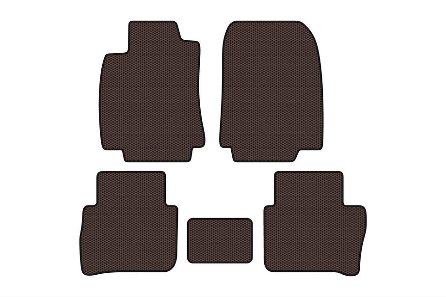 Nissan Tiida 2011-2014 Gumowe dywaniki Carsuit (HB, brązowe) Image