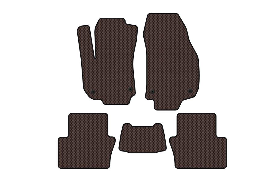 Opel Zafira B 2005–2011 Gumowe dywaniki Carsuit (2 rzędy, brązowe) Image