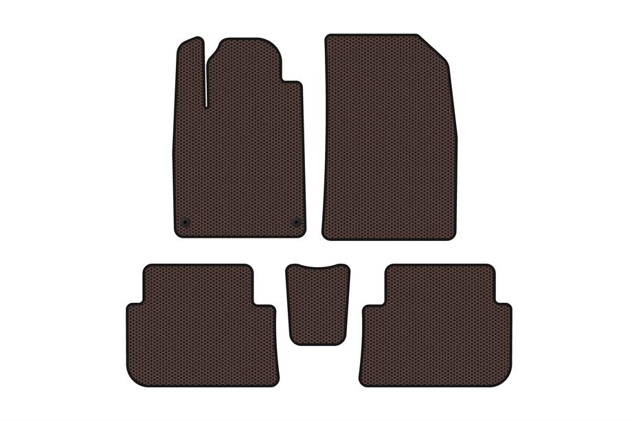 Peugeot 407 2004-2011 Gumowe Dywaniki Carsuit (SD, Brązowe) Image