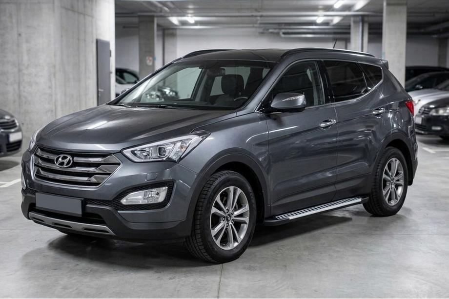 Hyundai Santa Fe 3 2012-2018 Progi Boczne Line (2 szt., Aluminium) Image
