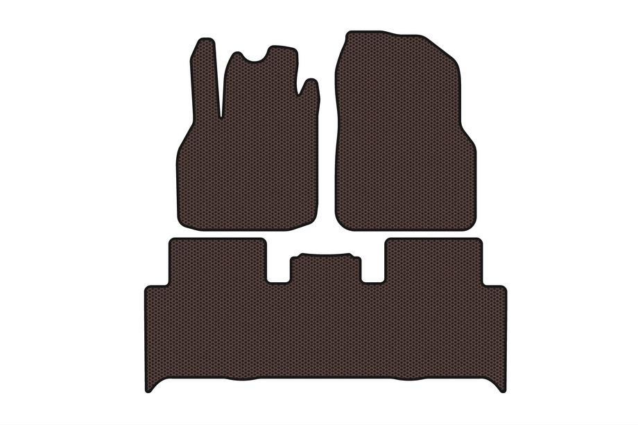 Renault Scenic/Grand 2003-2009 Gumowe dywaniki Carsuit (2 rzędy, brązowe) Image