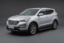 Hyundai Santa Fe 3 2012-2018 Progi Boczné Bosphorus Black (2 szt., Aluminium) zdjęcia 1