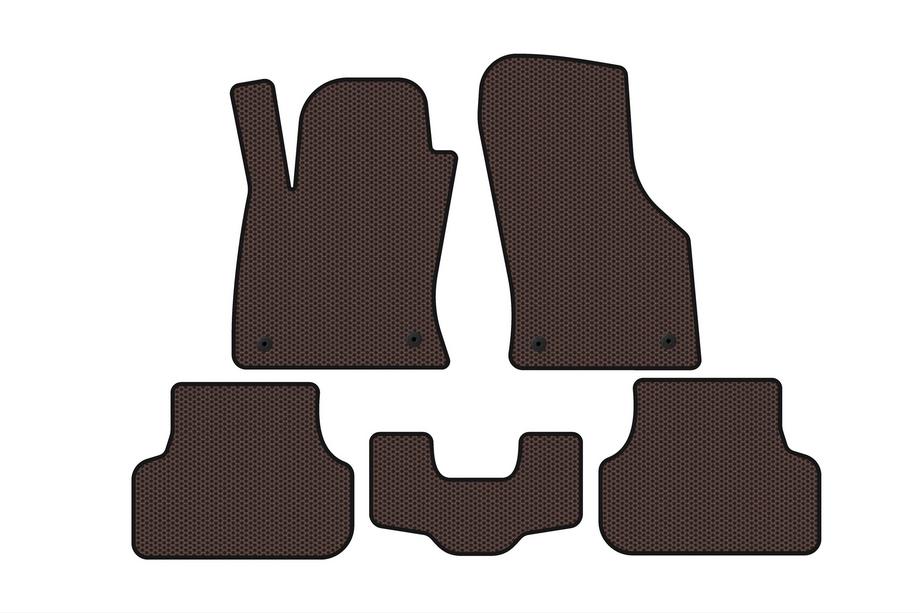 Seat Leon 2013-2020 Gumowe dywaniki Carsuit (2013-2016, SW, brązowe) Zdjęcia 1