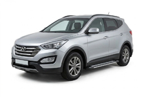 Hyundai Santa Fe 3 2012-2018 Progi Boczné Rainbow (2 szt., Aluminium) zdjęcia 1