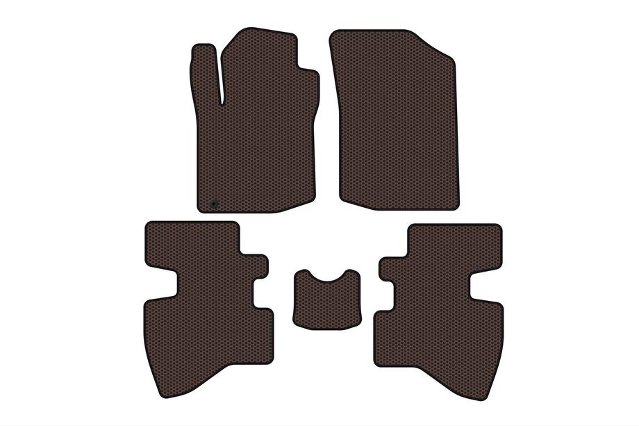 Toyota Aygo 2007-2014 Dywaniki gumowe Carsuit (2007-2009, HB, 3-drzwiowy, brązowy) Image