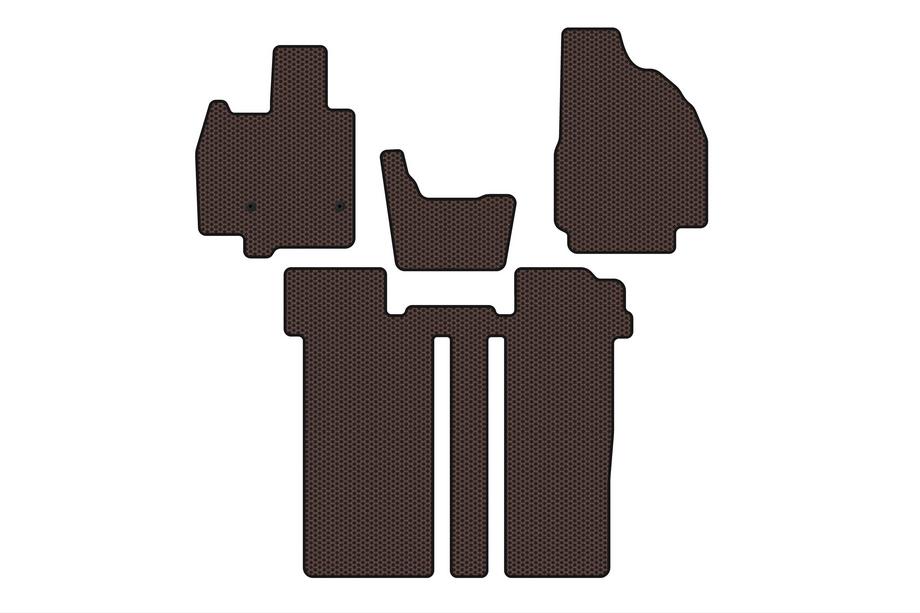 Toyota Previa 2006-2019 Gumowe dywaniki Carsuit (2 rzędy, 6-osobowy, brązowy) Image