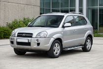 Hyundai Tucson JM 2004- Progi Boczné Sunrise (2 szt., Aluminium) zdjęcia 1