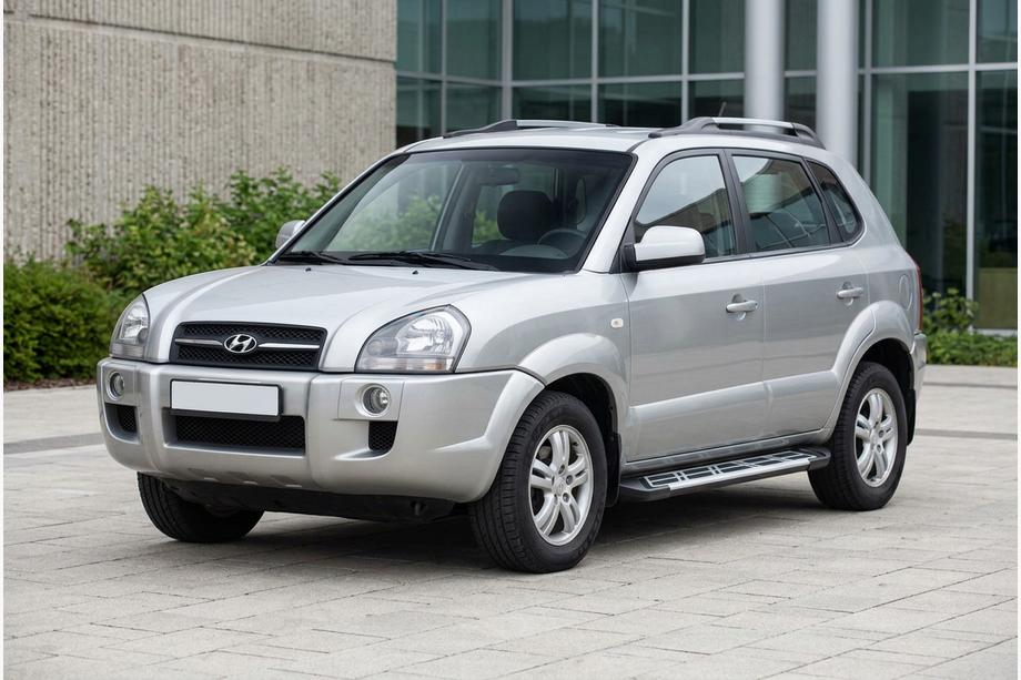 Hyundai Tucson JM 2004- Progi Boczné Sunrise (2 szt., Aluminium) Image