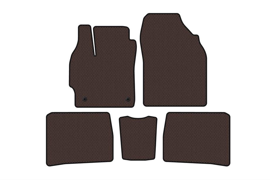 Toyota Prius 2009-2015 Gumowe Dywaniki Carsuit (LB, Brązowe) Image