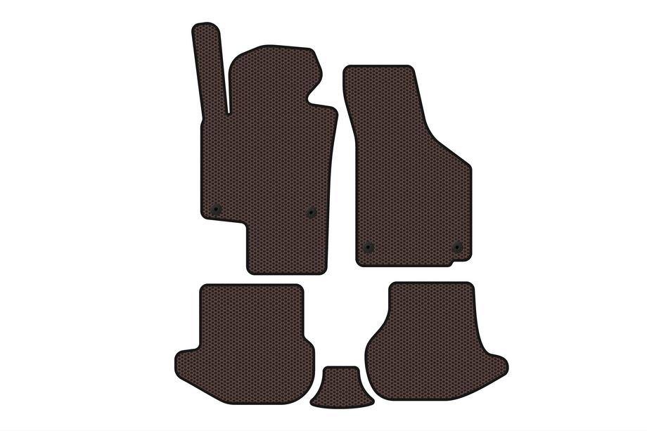 Volkswagen EOS 2006-2011 Gumowe Dywaniki Carsuit (Brązowe) Zdjęcia 1
